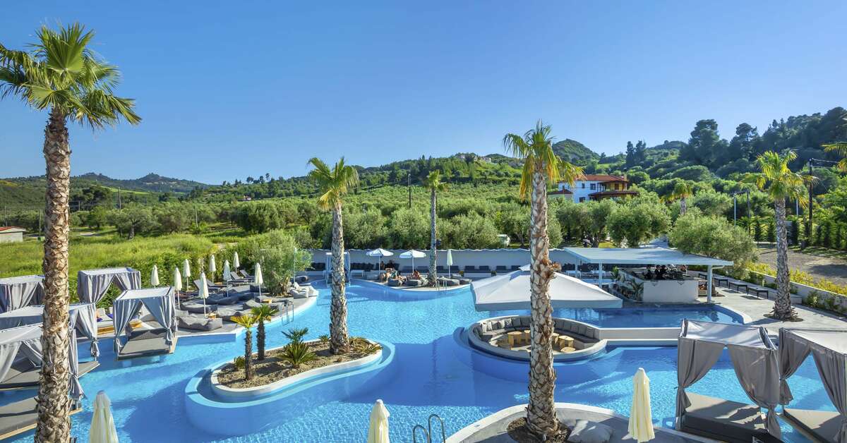 Ein Foto vom Pool im Anna Hotel