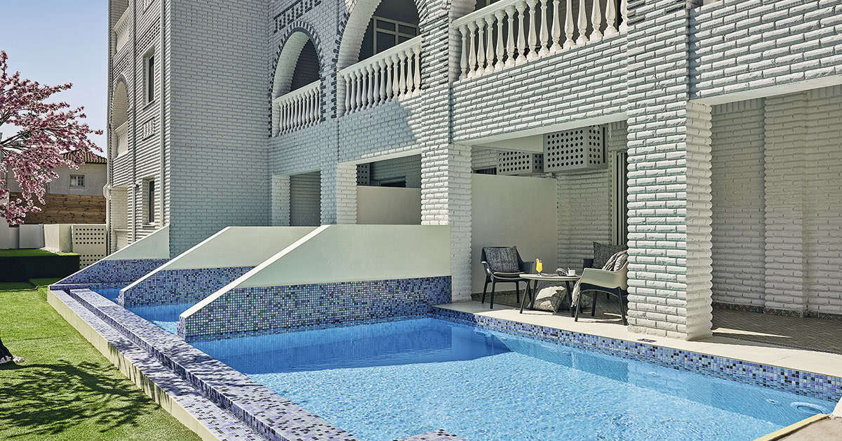 Een foto van het zwembad bij Meandros Boutique & Spa