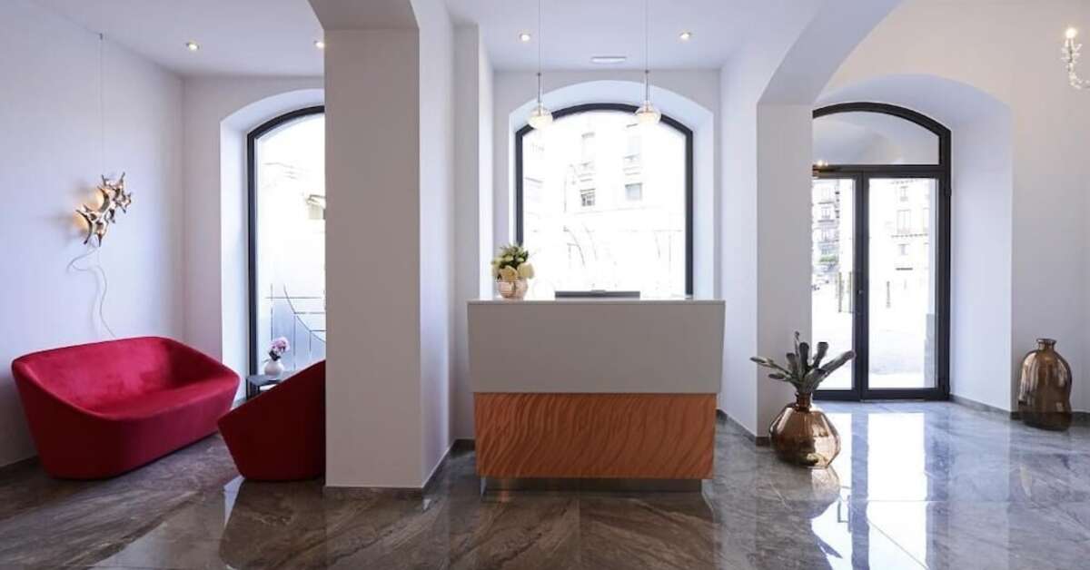 Een foto van het interieur van Principe di Lampedusa Hotel