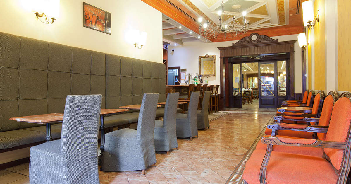 Een foto van het interieur van Ramblas Hotel Barcelona