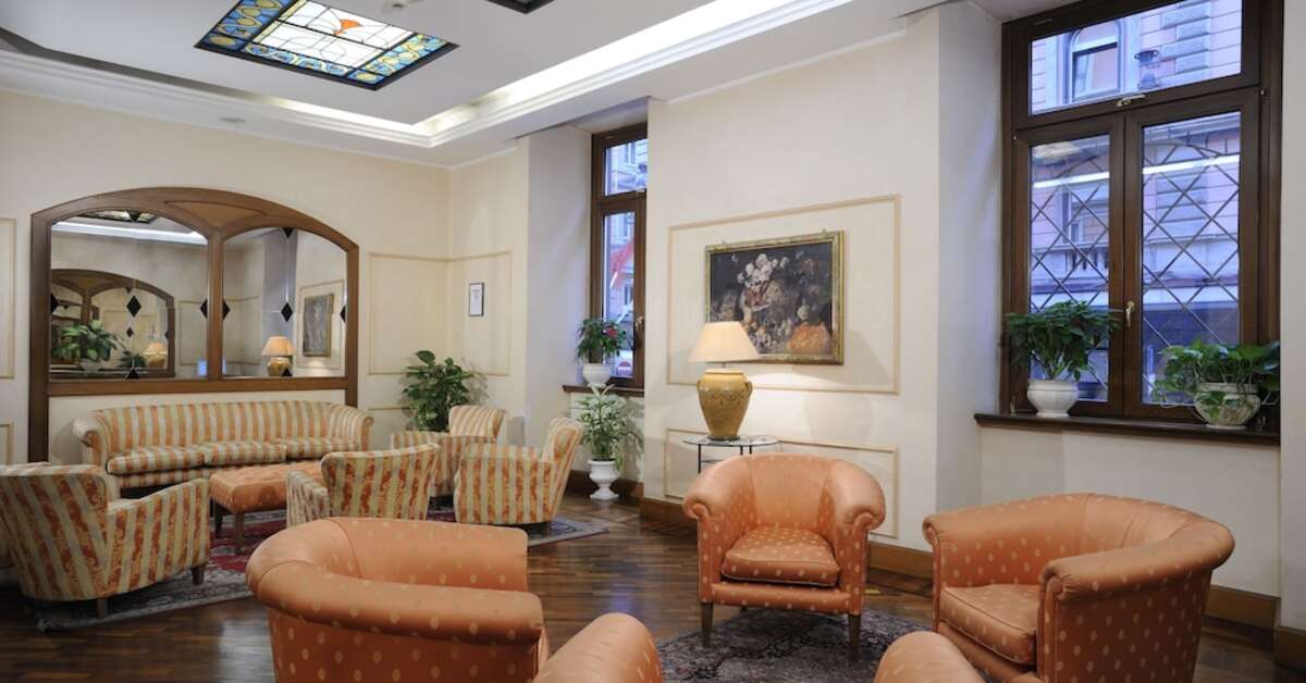 Een foto van het interieur van Hotel Torino