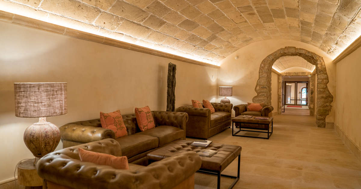 Een foto van het interieur van Hotel Creu de Tau Art & Spa