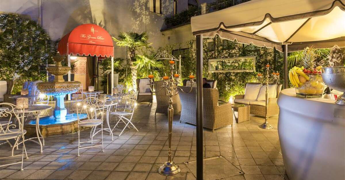 Ein Foto von der Terrasse im Hotel Milton Roma