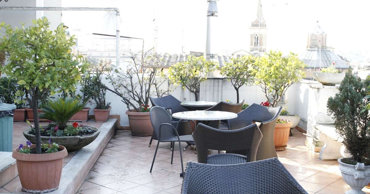 Ein Foto von der Terrasse im Hotel Genio
