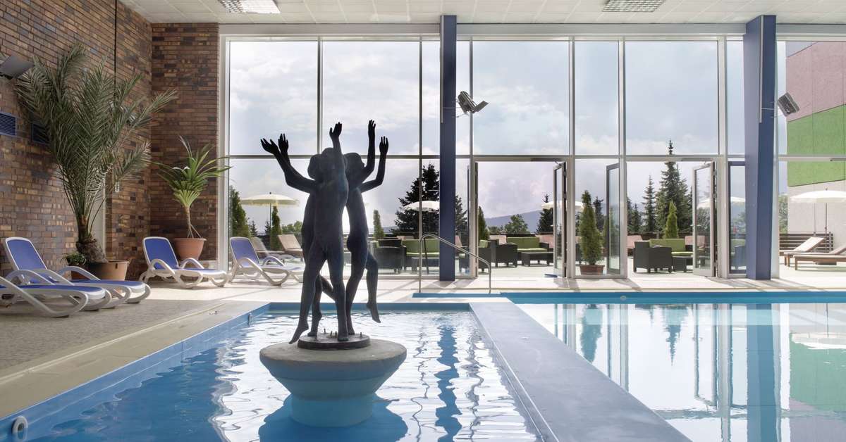 Een foto van het zwembad bij Ahorn Hotel Am Fichtelberg