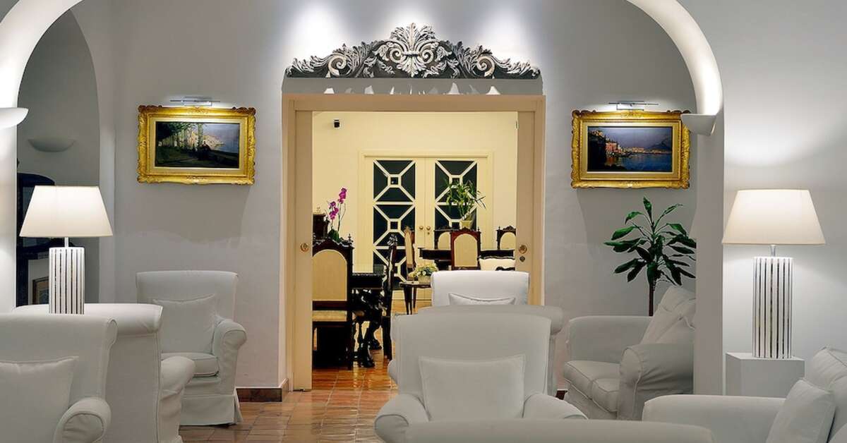 Een foto van het interieur van Hotel Villa Romana