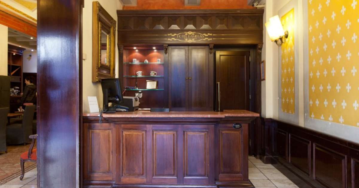 Een foto van het interieur van Ramblas Hotel Barcelona