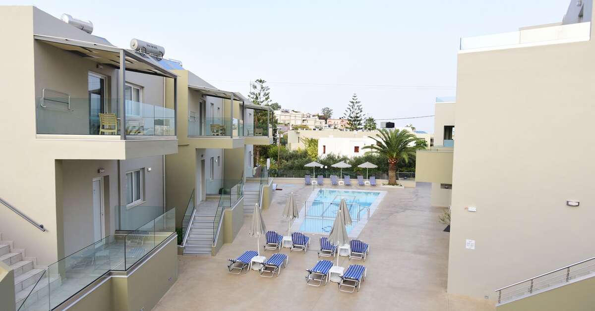 Een foto van het terras bij Blue Horizon Appartementen