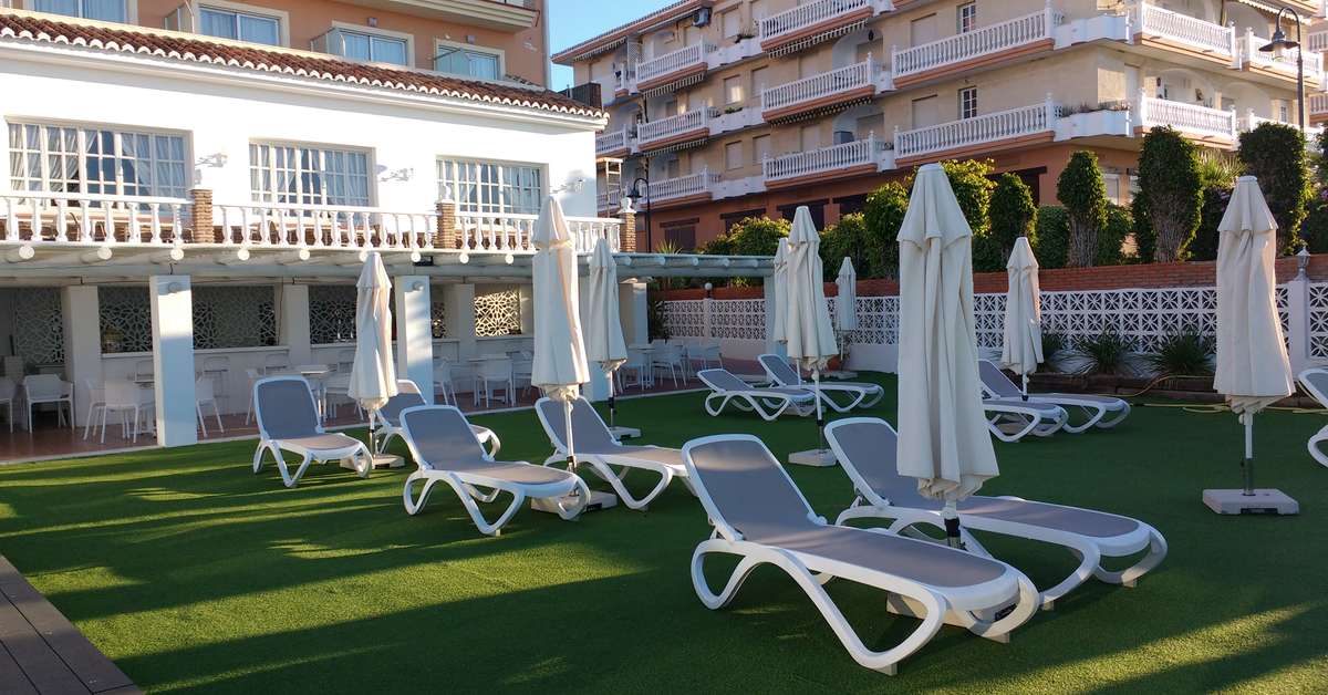 Een foto van het terras bij Hotel Santa Rosa