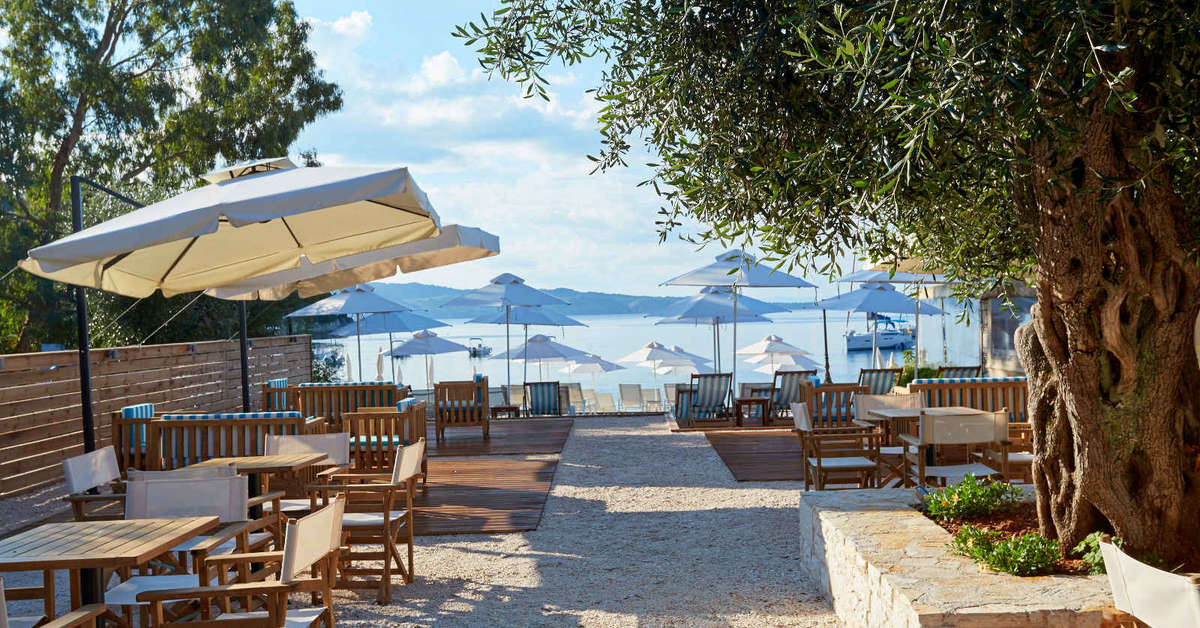 Ein Foto von der Terrasse im San Antonio Corfu Resort