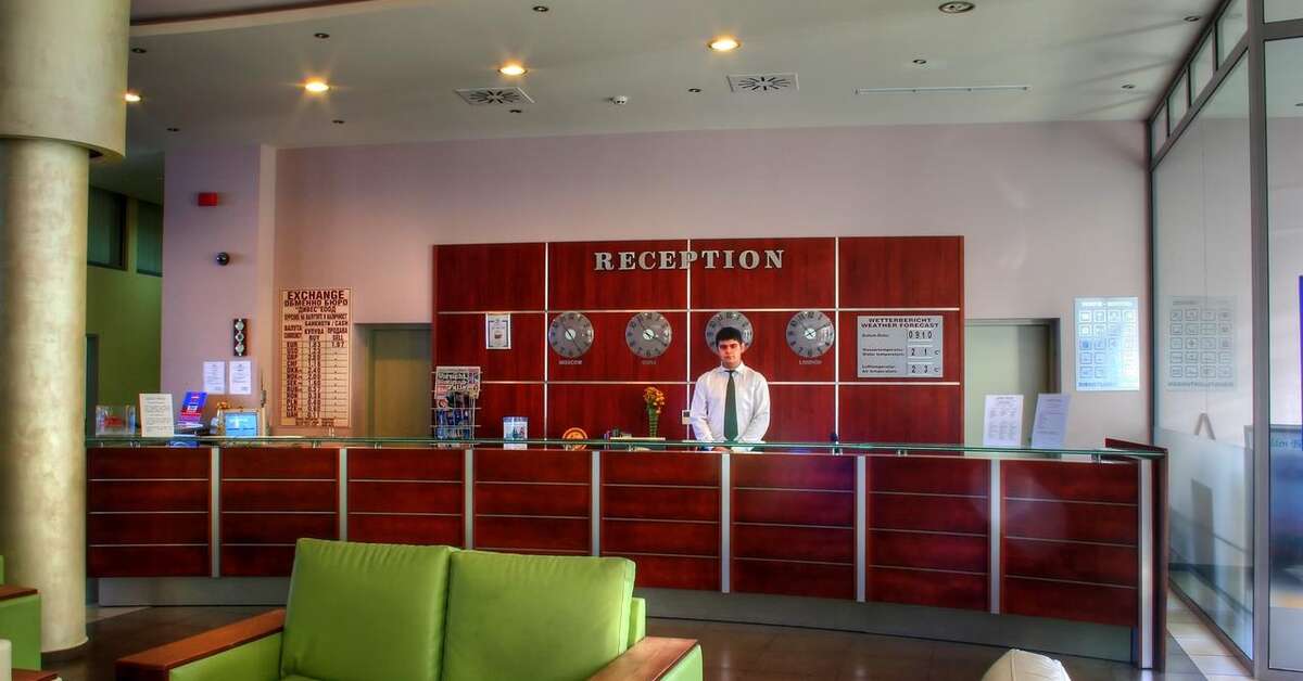 Een foto van het interieur van Parkhotel Golden Beach