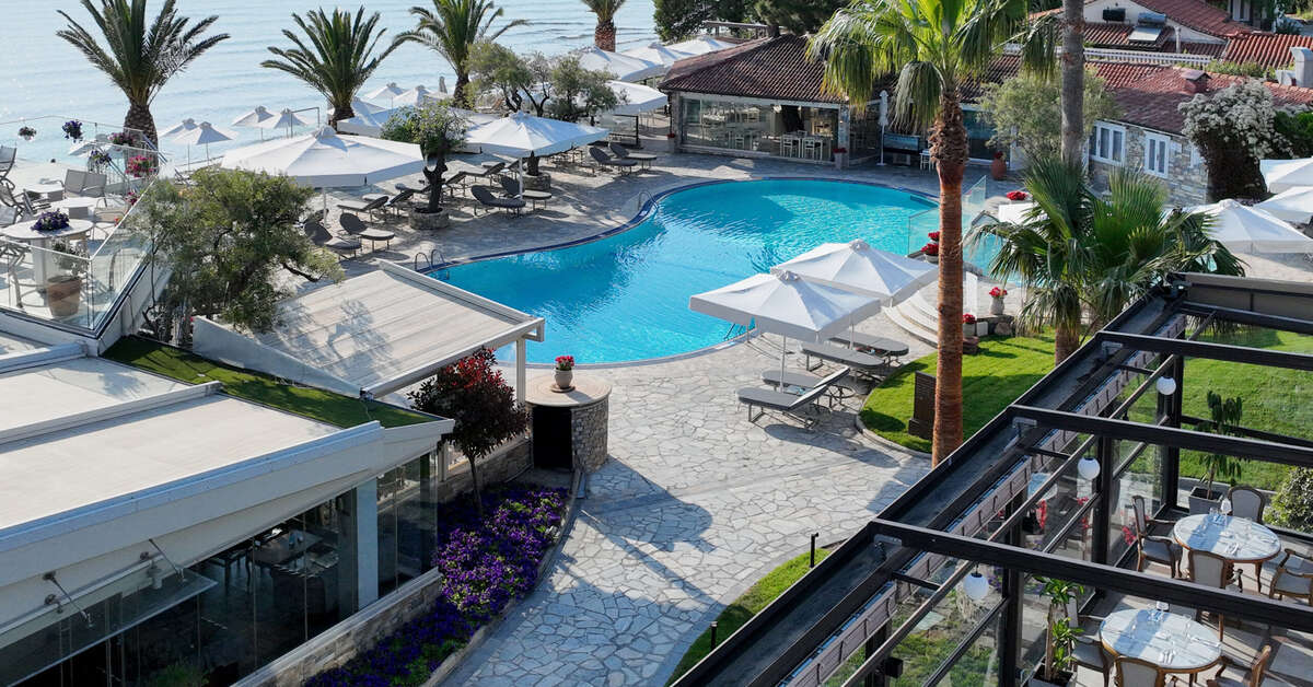 Een foto van het zwembad bij Anthemus Sea Beach Hotel & Spa