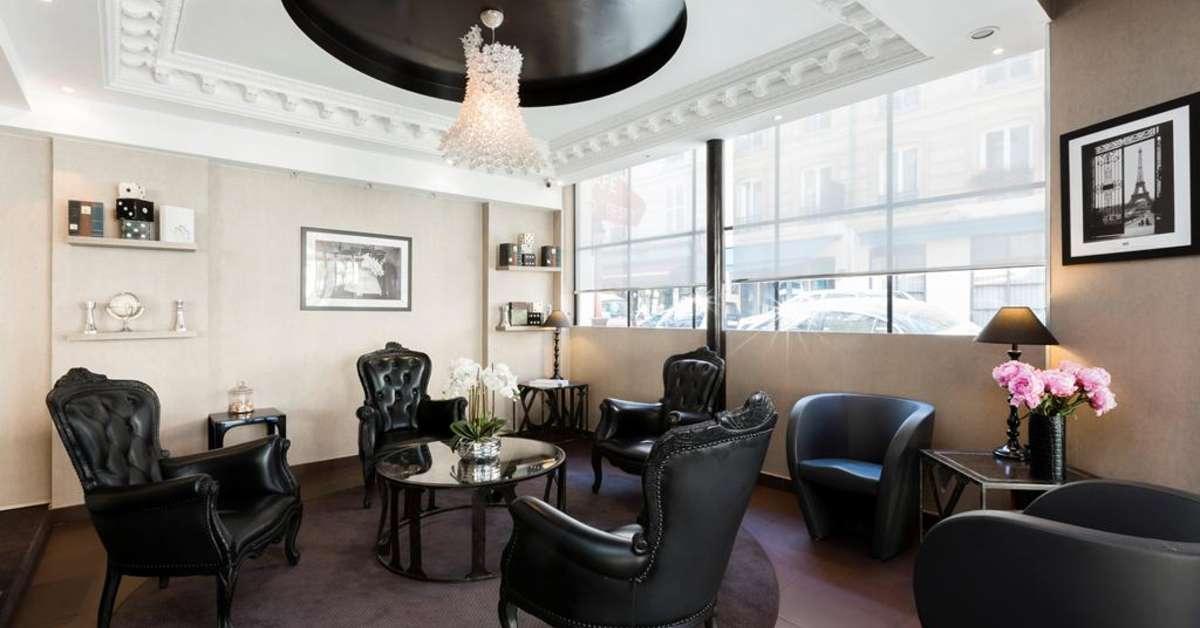 Een foto van het interieur van Hotel Elysees Bassano