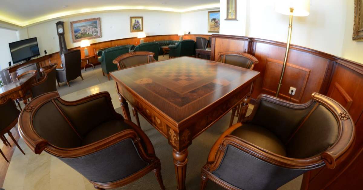 Een foto van het interieur van Les Dunes Comodoro