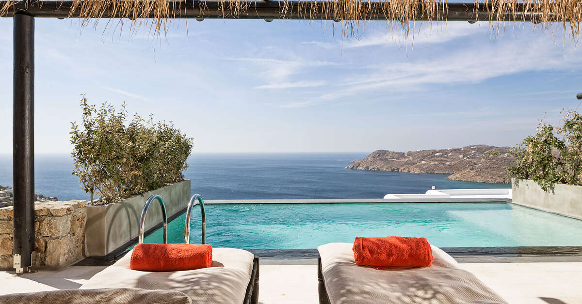 Een foto van het zwembad bij Myconian Utopia Relais & Chateaux