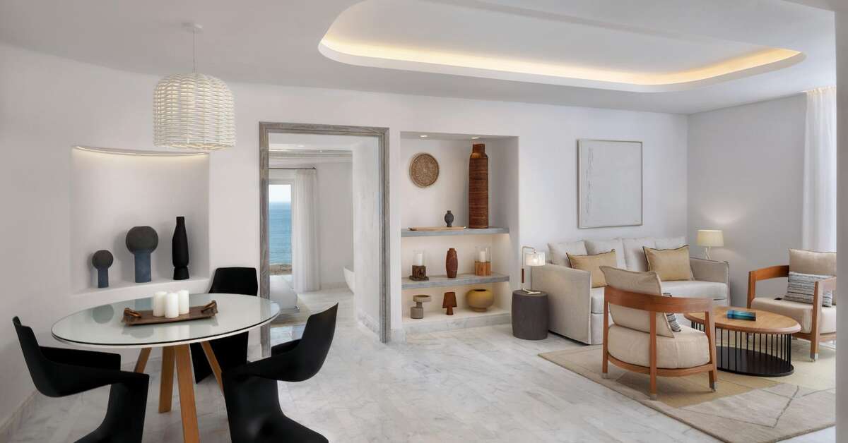 Ein Foto vom Innenbereich im Mykonos Riviera Hotel & Spa