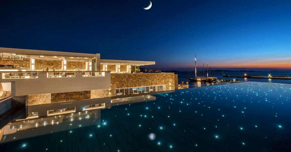 Een foto van het zwembad bij Mykonos Riviera Hotel & Spa