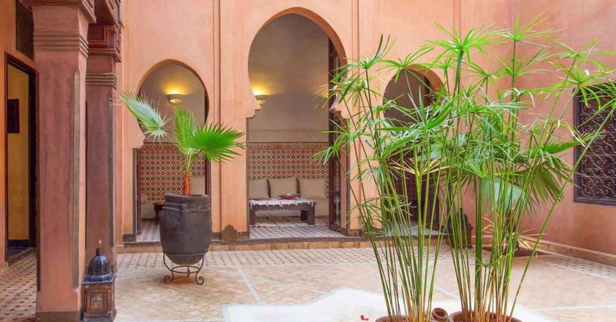 Ein Foto von der Terrasse im Angsana Heritage Collection Marrakesch Riads