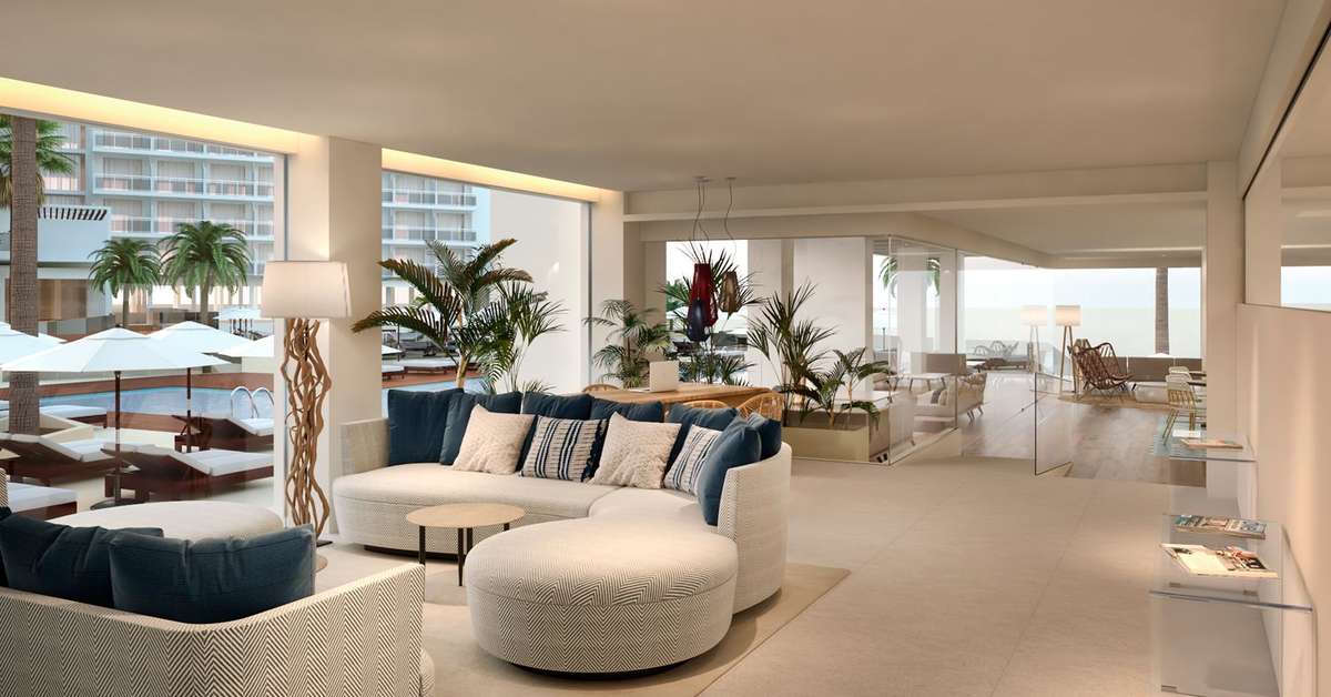Een foto van het interieur van Amare Beach Hotel Ibiza