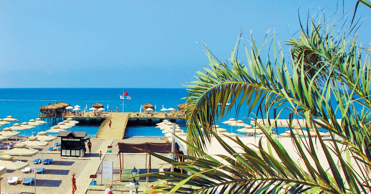 Ein Foto vom Strand beim Club Nena