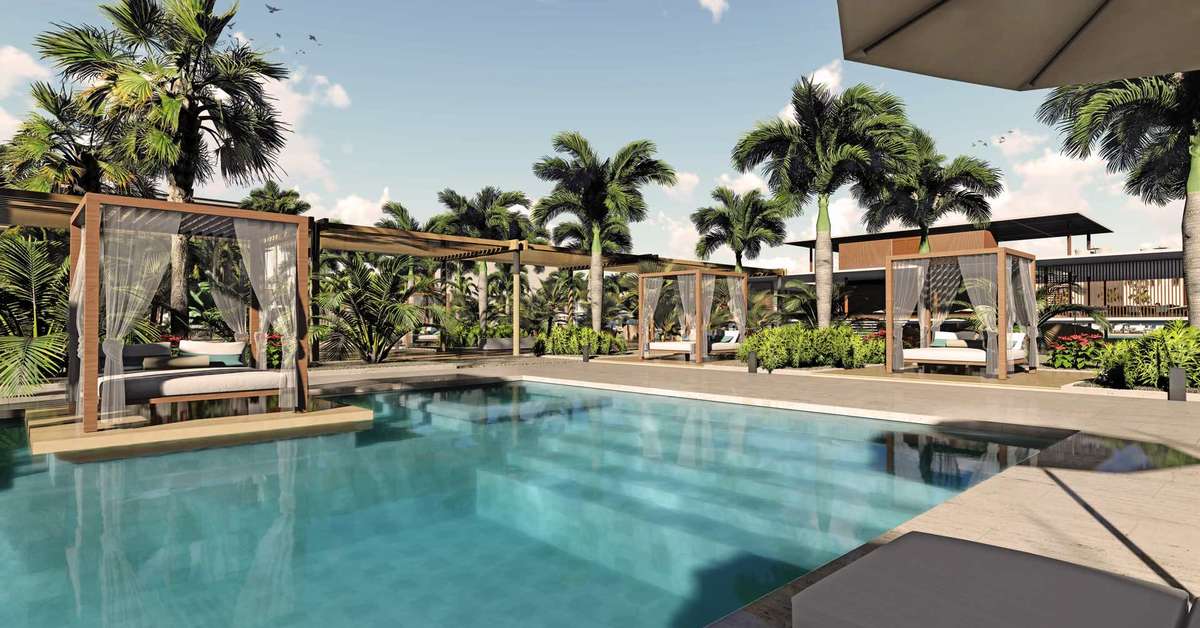 Ein Foto vom Pool im Live Aqua Beach Resort Punta Cana