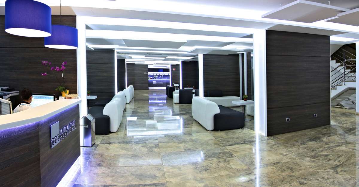 Een foto van het interieur van Flamingo Beach Resort