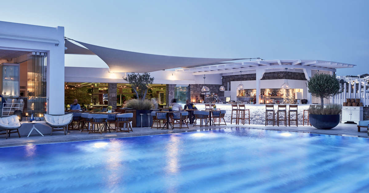 Ein Foto vom Pool im Myconian Kyma Design Hotel