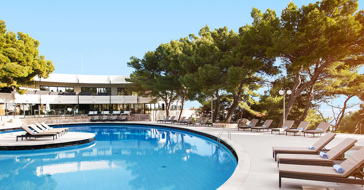Ein Foto vom Pool im Hotel Croatia Cavtat