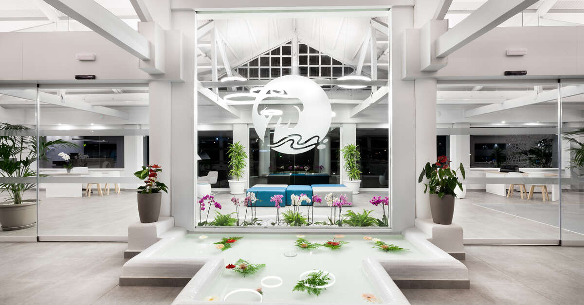 Een foto van het interieur van Tropical Park Appartementen