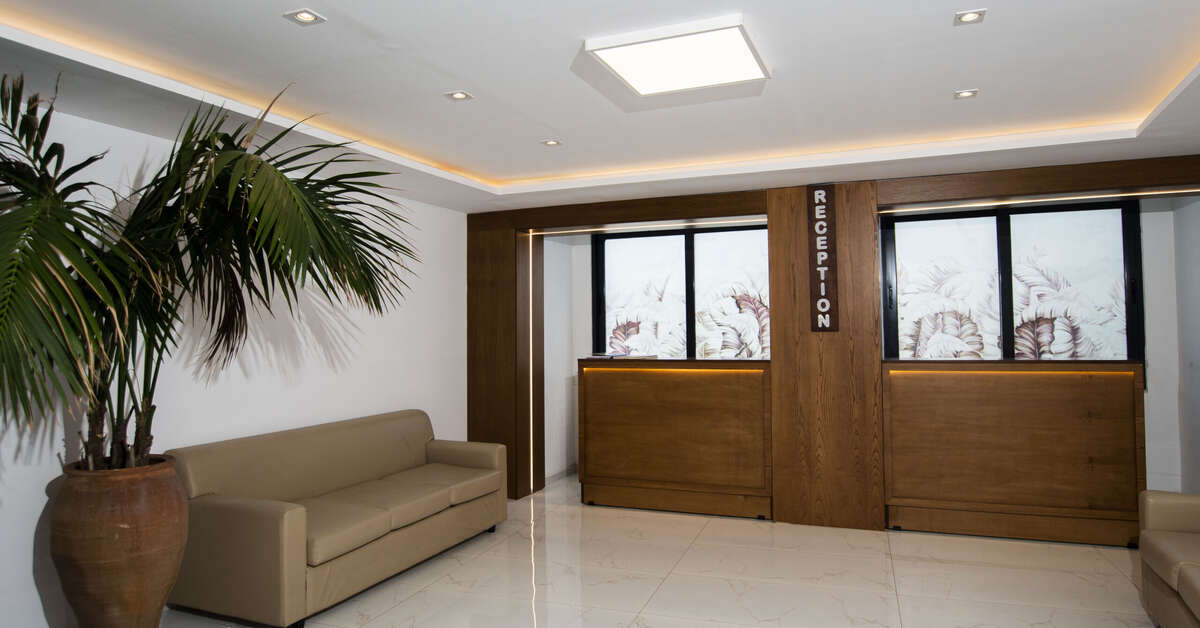 Een foto van het interieur van Hotel Pela Maria