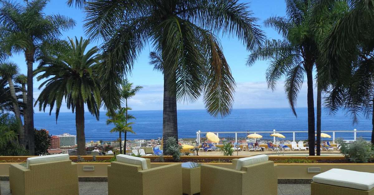 Ein Foto von der Terrasse im Hotel Tigaiga