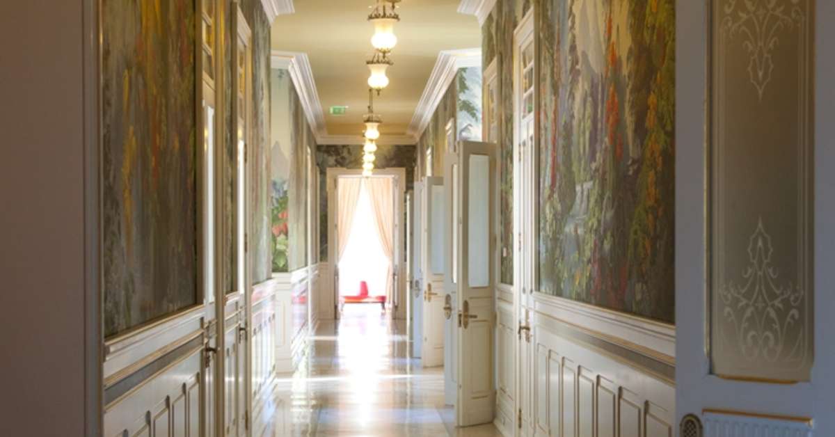 Een foto van het interieur van Vidago Palace