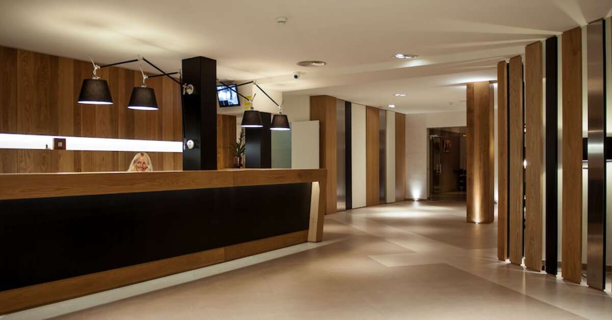 Een foto van het interieur van Hotel Rosa Nautica