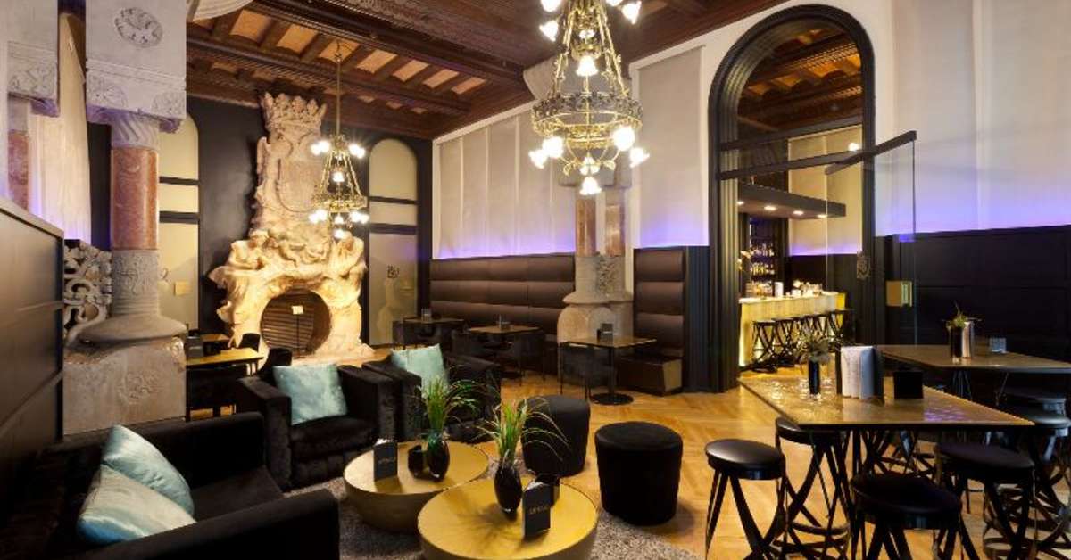 Een foto van het interieur van Hotel Espana