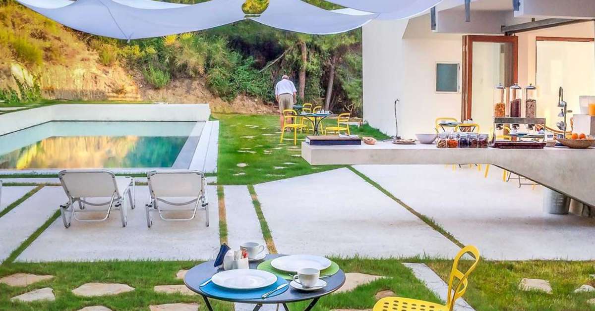 Een foto van het terras bij Semeli Boutique Hotel