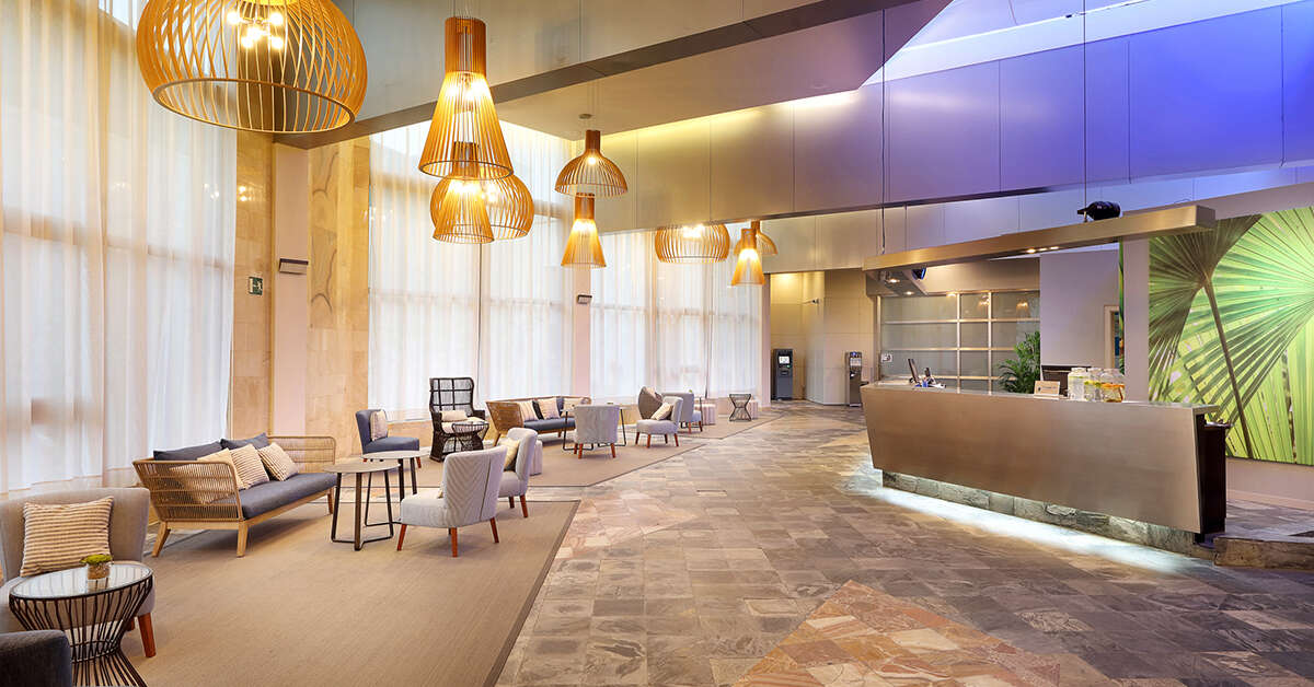 Een foto van het interieur van Eurostars Las Salinas