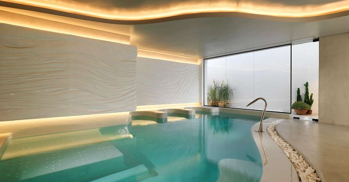 Een foto van het zwembad bij Mykonos Riviera Hotel & Spa