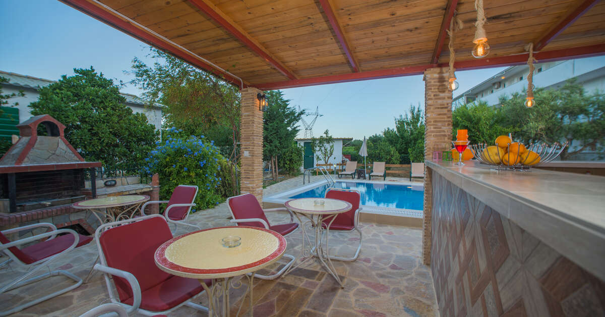 Ein Foto von der Terrasse im Evans Studios