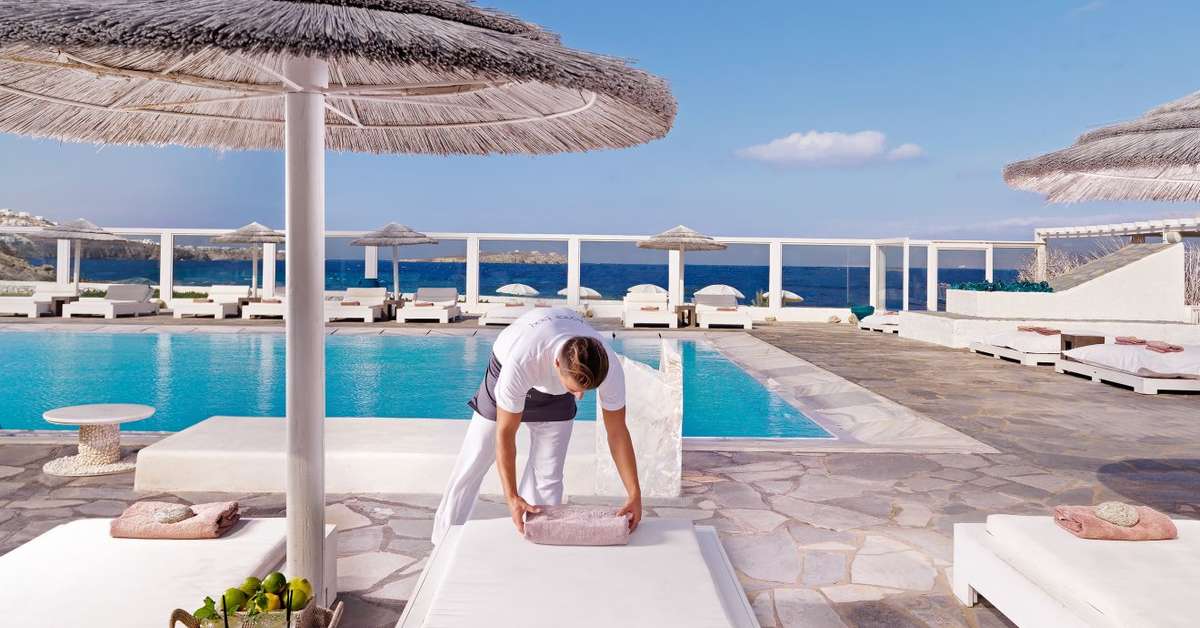 Een foto van het zwembad bij Mykonos Bay Hotel