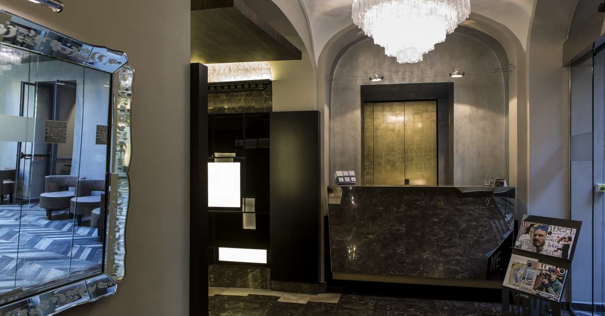 Een foto van het interieur van Rome Style Hotel