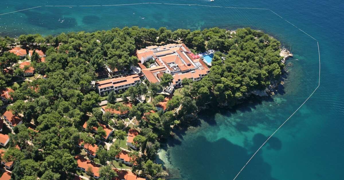 Een foto van een overzicht van Villa Galijot Plava Laguna