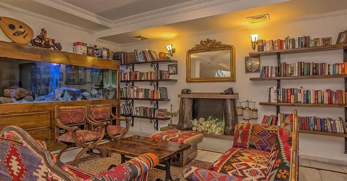 Een foto van het interieur van Hotel Sinatra