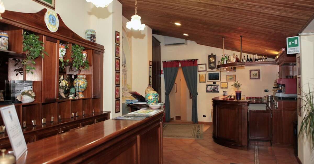 Een foto van het interieur van Hotel Il Barocco