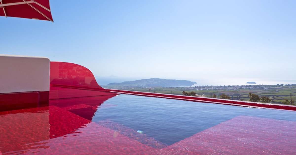 Een foto van het zwembad bij Art Hotel Santorini