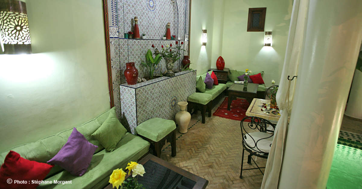 Een foto van het interieur van Riad Alida