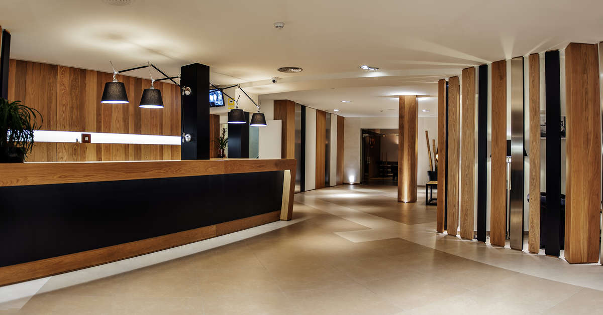 Een foto van het interieur van Hotel Rosa Nautica