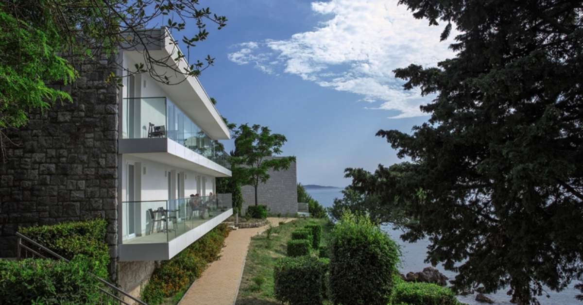 Een foto van de buitenkant van Villas Mlini