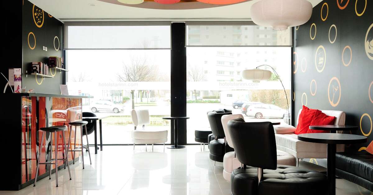 Een foto van het interieur van Star inn Hotel Porto