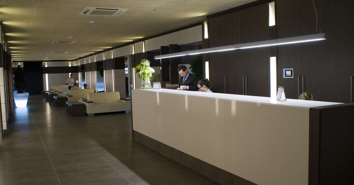 Een foto van het interieur van Hotel Papi Blau