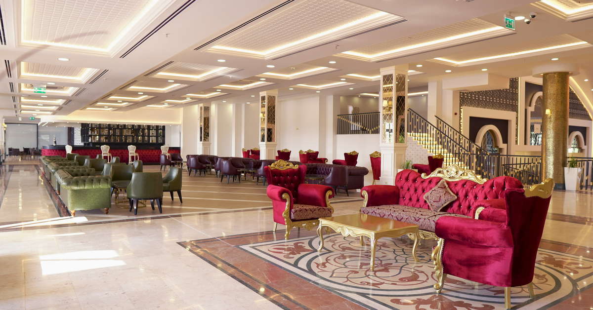 Een foto van het interieur van Dream World Palace